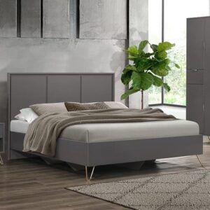 Arlo Wooden Small Double Bed In Charcoal