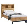 Baara Wooden Single Bed With Bookcase Headboard In Oak