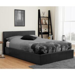 Berlin Fabric Ottoman King Size Bed In Black