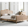 Chic Wooden King Size Bed In Weathered