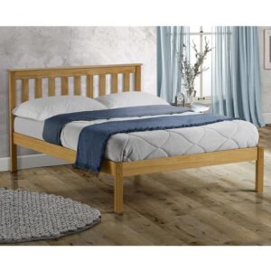Danvers Wooden Low End Small Double Bed In Antique Pine