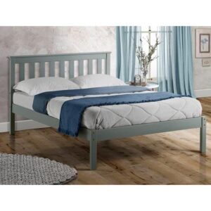 Danvers Wooden Low End Small Double Bed In Grey