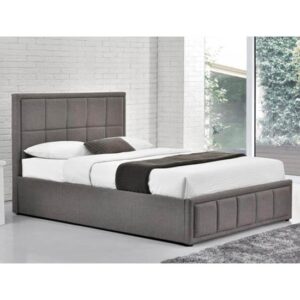 Hanover Fabric Ottoman Small Double Bed In Grey