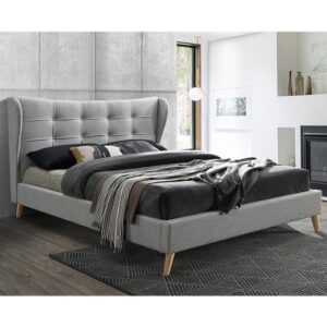 Harpers Fabric Small Double Bed In Dove Grey