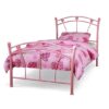 Jemima Metal Small Single Bed In Pink