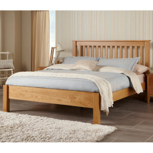 Lincoln Wooden King Size Bed In Oak