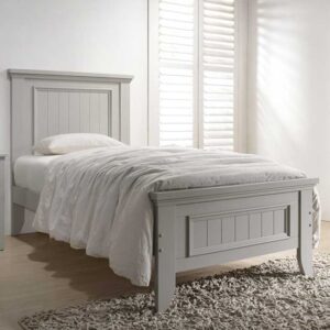 Mila Panelled Wooden Single Bed In Clay