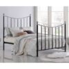 Vienna Metal Double Bed In Black With Chrome Details