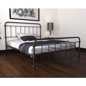 Wallach Metal Double Bed In Black