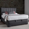 Milton Pendle Fabric Ottoman King Size Bed In Slate