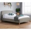 Quebec Soft Fabric Small Double Bed In Grey