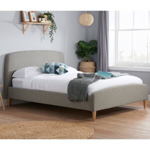 Quebecor Fabric Small Double Bed In Grey