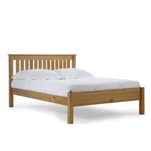 Maire Low Foot End Pine Wooden Single Bed In Antique