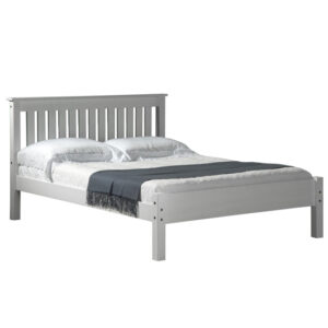 Maire Low Foot End Pine Wooden Single Bed In White