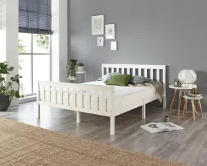 Solid Wood White Bed Frame – Single to Super King Sizes