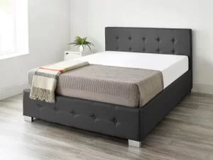 Storage Ottoman Bed Available in Grey, Black or Natural Linen Fabrics