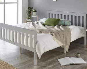Solid Wood Grey Bed Frame – Single to Super King Sizes