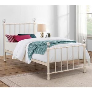 Jessika Metal Single Bed In Cream