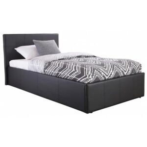 Eltham End Lift Faux Leather Ottoman Small Double Bed In Black