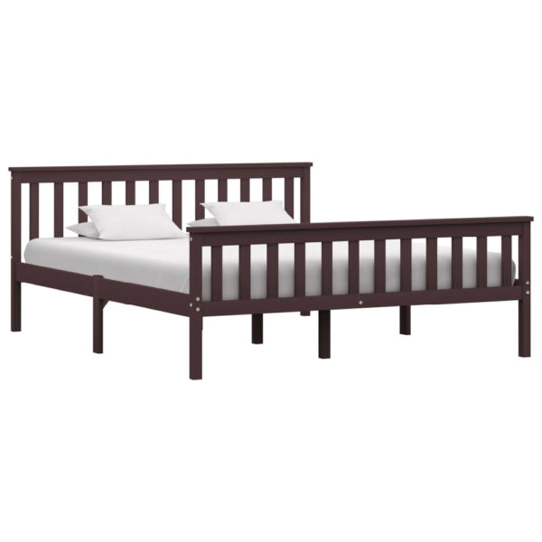 Chilliwack Wooden King Size Bed In Dark Brown
