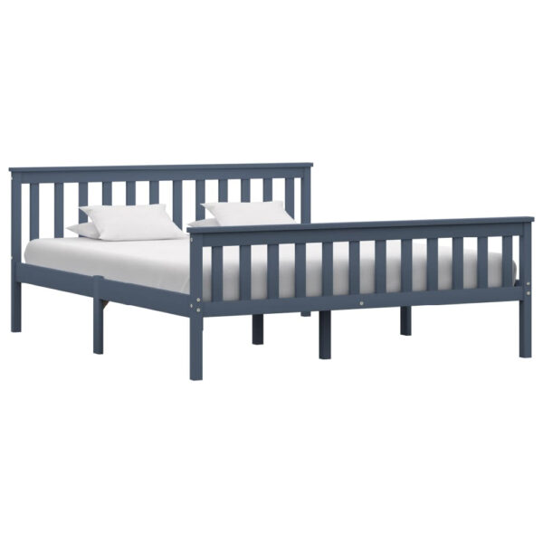 Chilliwack Wooden King Size Bed In Grey