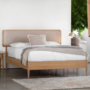 Hervey Wooden Double Bed In Natural