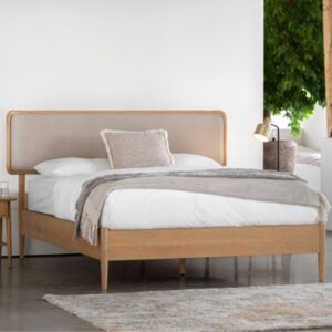 Hervey Wooden King Size Bed In Natural