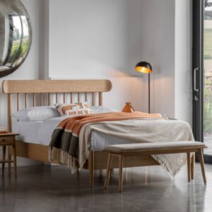 Hervey Wooden Spindle Double Bed In Natural