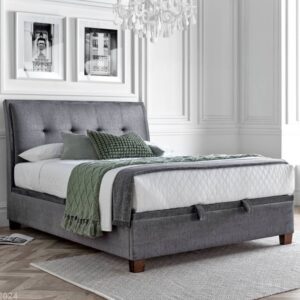 Accord Fabric Ottoman Storage Super King Size Bed In Vogue Grey