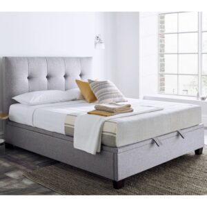 Kirkland Fabric Ottoman Storage Super King Size Bed In Grey