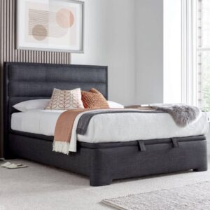 Kirkland Fabric Ottoman Storage Super King Size Bed In Slate